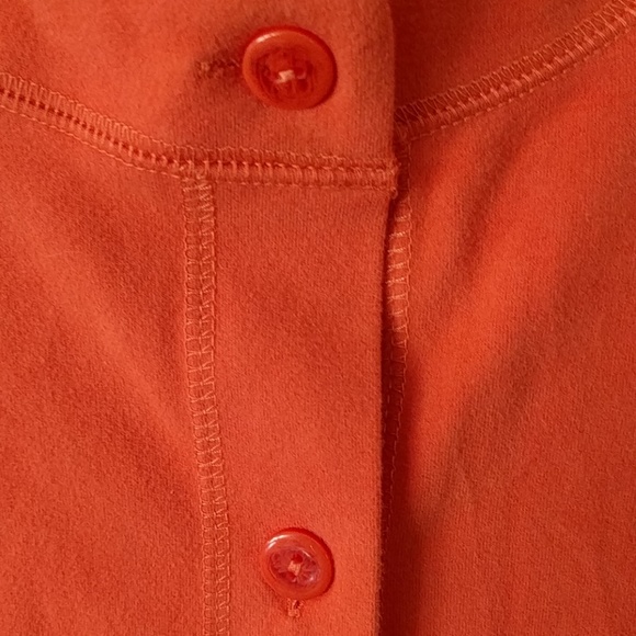 D & Co Orange Button Up Top - Picture 3 of 4